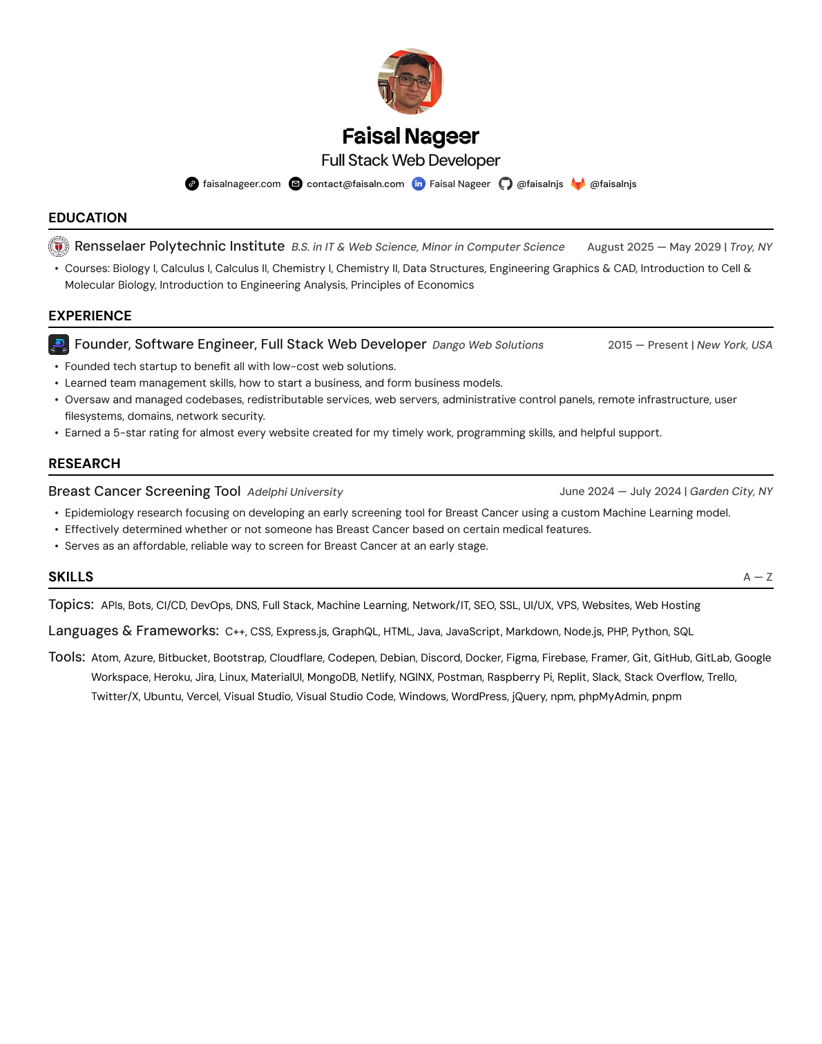 Computational Biology Resume Preview