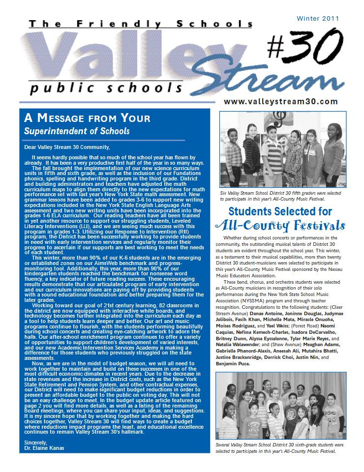 2011 Winter Newsletter